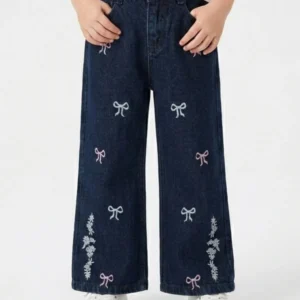 EMBROIDED BAGGY | BLUE(DARK)