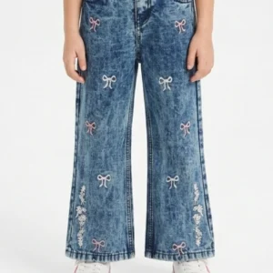 TIEKNOT EMBROIDED PANT | BLUE