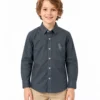 Boys Dark Grey Chambrey | Shirt