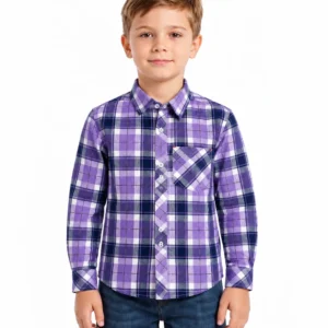 Boys Purple Check | Shirt