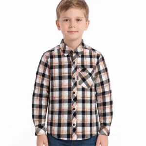 Boys Beige Check | Shirt